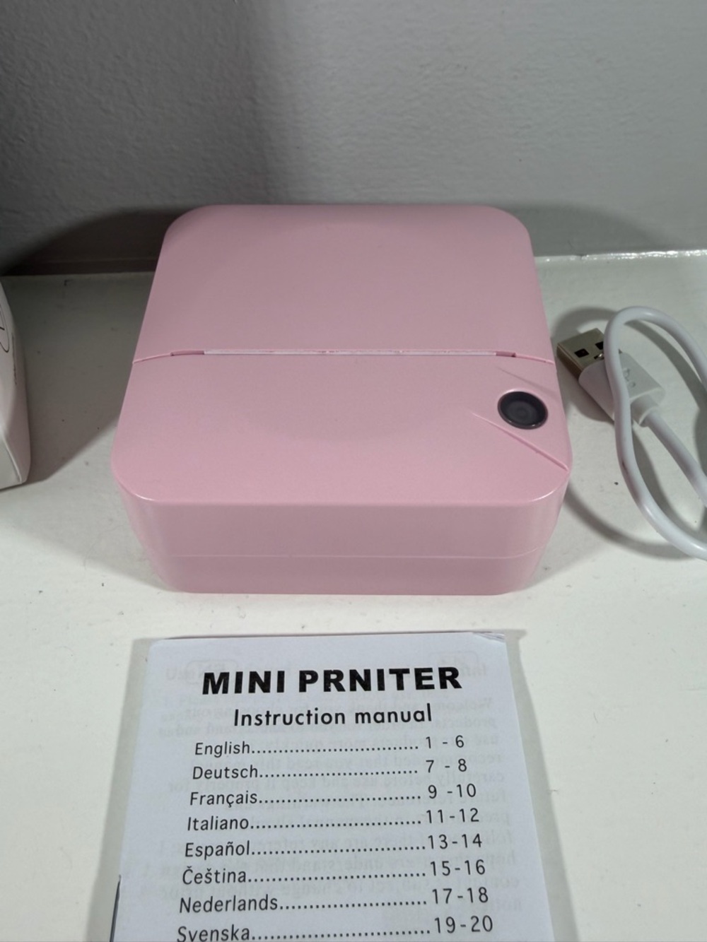BT Instant Printing Portable Mini Printer Open Box Pink - Picture 2 of 4
